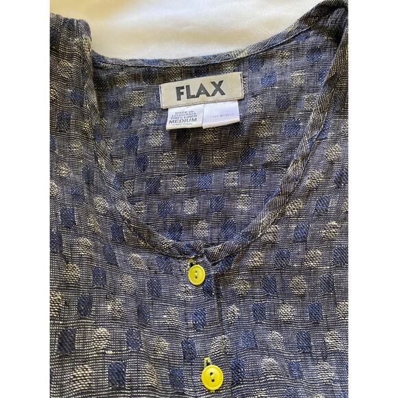 Flax set Blue 100% Linen Top and Bottom Lagenlook Boho Urban‎ Energy Funky edge - Picture 8 of 10